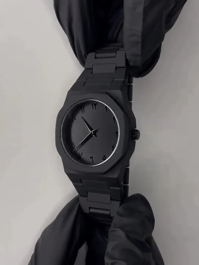 Arabic Aura Black Watch for Men/Women