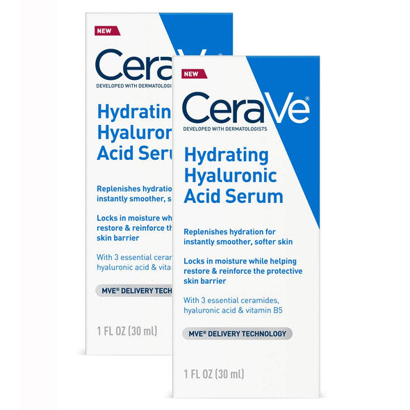 CeraVe Hydrating Hyaluronic Acid Serum for Softer Skin, 30ml