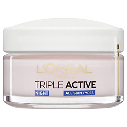 L’Oréal Paris Triple Active Comforting Moisturiser Night Cream (All Skin Types) – 24H Hydration