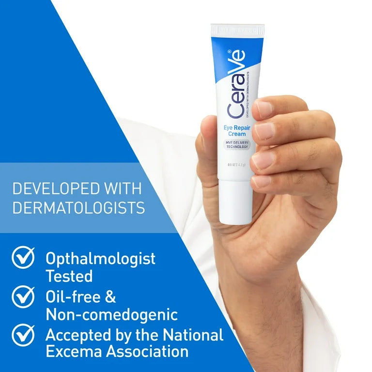 CeraVe Eye Repair Cream for Dark Circles and Puffiness, 0.5 oz