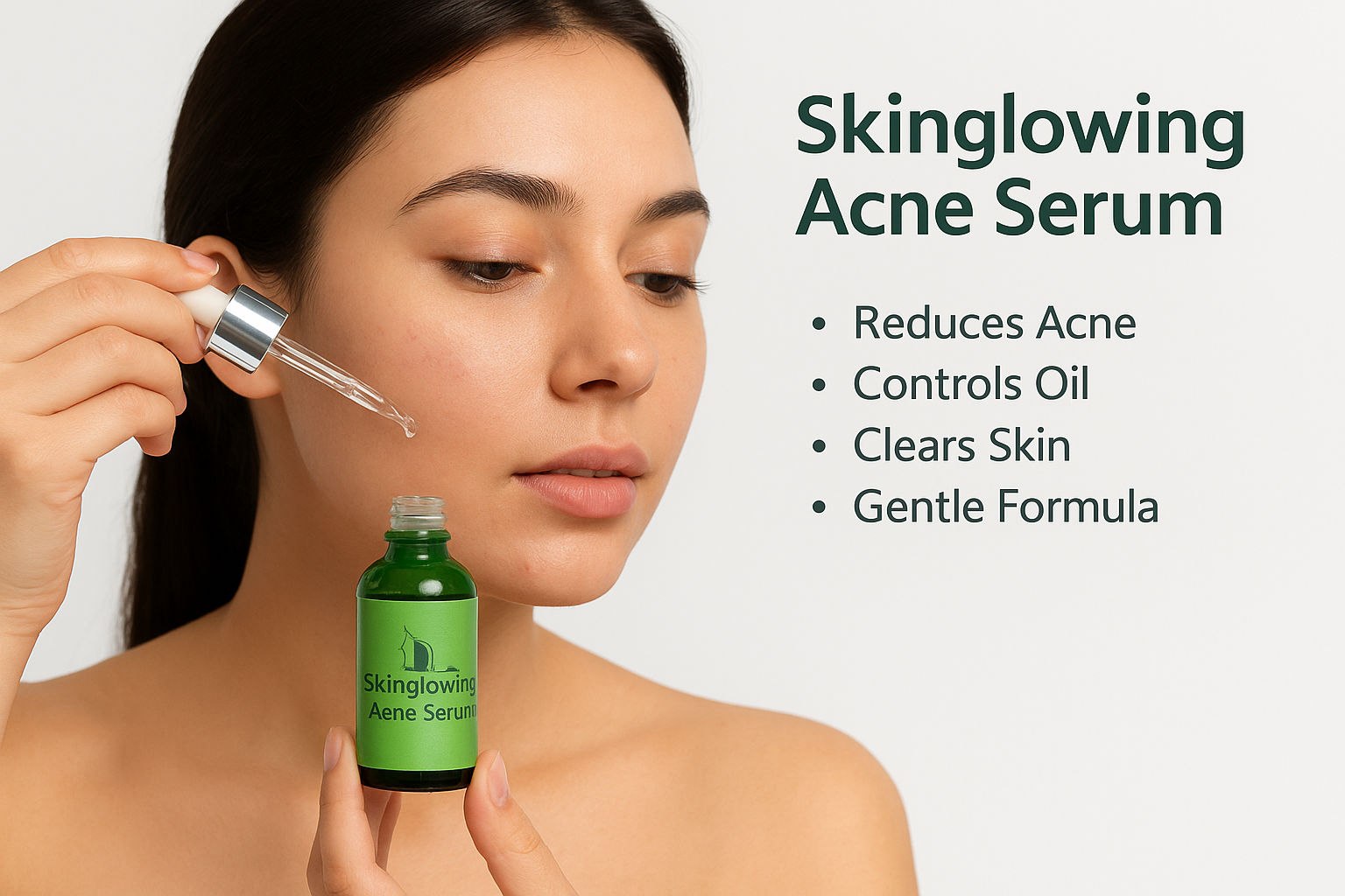 Skinglowing  Organics Anti-Acne Serum, Organic & Soothing, for Clear Skin– 30ml