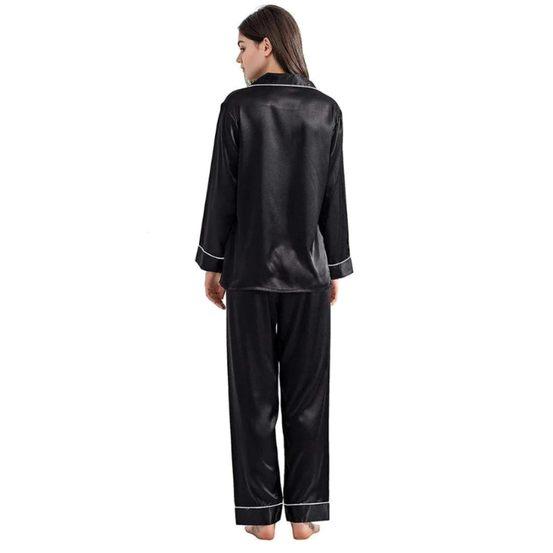 Luxurious Satin Silk Button Down Night Suit for Women Comfortable and Stylish Lounge Wear Sleepwear