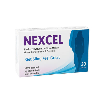 Nexcel Slimming Tablets – Natural Weight Loss Support with Raspberry Ketones, African Mango & Green Coffee (20 Tablets)
