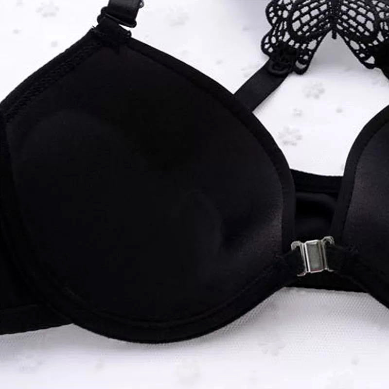 Elegant Butterfly Back Front-Closure Push-Up Bra & Panty Set for Women – Comfortable Everyday Lingerie
